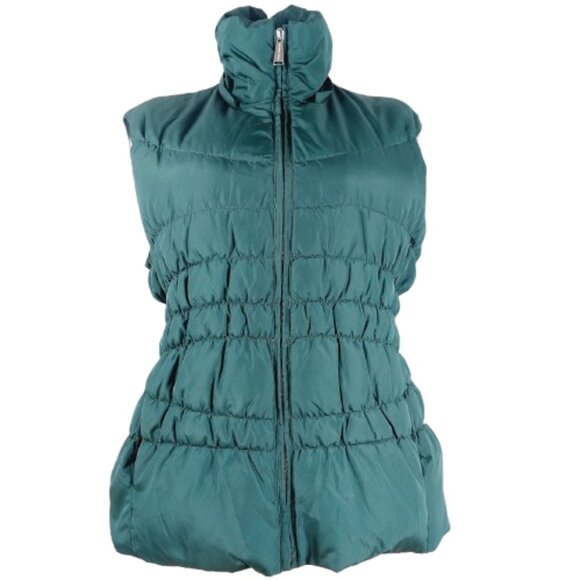 MICHAEL Michael Kors Women's Dark Emerald Hooded Full-Zip Puffer Vest Size L - Picture 1 of 10